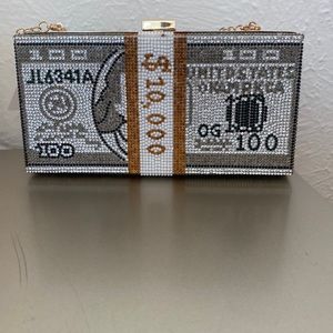 Crystal Money clutch